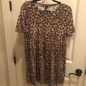 Baby Doll Leopard Dress